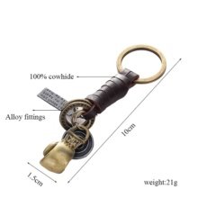 Boxing Glove Leather Keychain