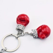 Boxing Gloves Keychains Silver